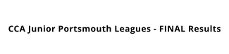 CCA Junior Portsmouth Leagues - FINAL Results