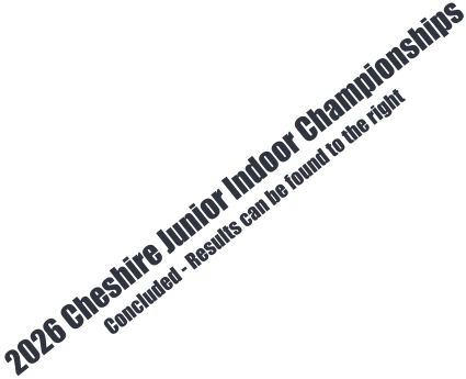2026 Cheshire Junior Indoor Championships Concluded - Results can be found to the right