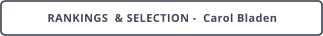 RANKINGS  & SELECTION -  Carol Bladen